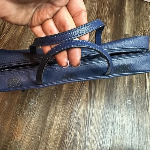 Kate Spade Blue Polka Dot Women's Makeup Organizer - Picture 4 of 4